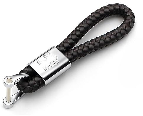 CoRser Voiture Zinc Alliage Porte-clés, pour Peugeot 107 108 206 207 207 CC 208 307 Porte Clef, Auto Logo Porte-clés,Homme Femme Cadeau Mode Accessoires,D-M