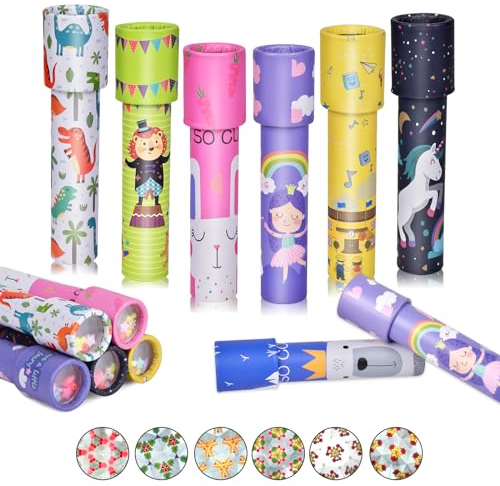 Ainiv 6 juguetes educativos clásicos caleidoscópicos, regalos de devolución para niños, vintage, rellenos de bolsas, fiesta de cumpleaños, escuela, premios de aula, color aleatorio