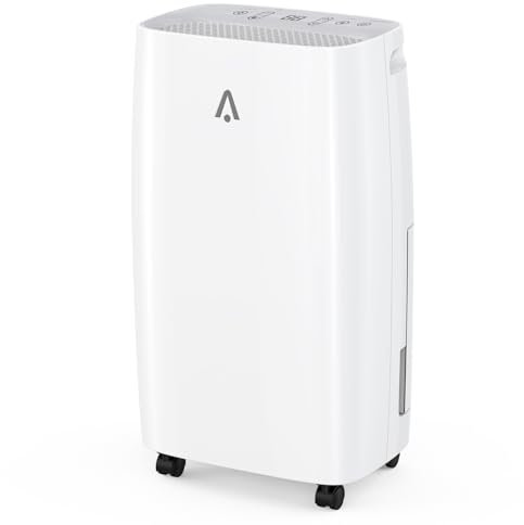 Dehumidifiers for Home 12L/Day 2.5L Water Tank Child Lock Laundry Drying Sleep Mode 24H Timer Humidity Display & Control Energy Efficient Portable Quiet Electric Compressor for Damp Mould Bedroom