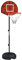 SPORTNOW Support Panier de Basket-Ball 2 en 1 avec Hauteur réglable 129 cm et 179 cm et Jeu de 6 fléchettes magnétique