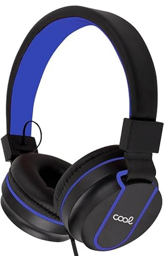 Cool Toronto Kopfhörer mit 3,5-mm-Klinkenstecker, mit Mikrofon, Schwarz/Blau