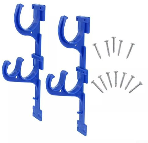 FACULX Pool Pole Hanger, Kunststoff Halter Haken für Teleskopstangen, Skimmer, Laubharken, Bürste, Vakuumschlauch, Garten und Pool Zubehör