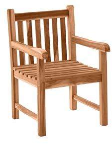 Dynamic24 Gartensessel Teak Klappstuhl Hochlehner Gartenstuhl Holzstuhl massiv