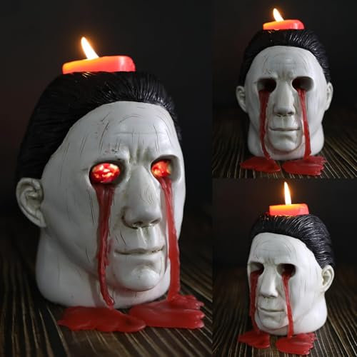 Michael Kerzenständer Myers Figur Halloween Kerze Kerzenhalter Deko Wohnzimmer
