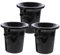 LALADEFIEE Wine Tasting Accessory Set 3pcs Black Plastic Spittoons Ice Bucket Function