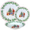 Servizio Piatti Natalizi 18 Pezzi Porcellana Bone China 6 Persone Piatto Piano Fondo Dessert Decorazione Santa Claus Tavola Natale Certificati Contatto Alimentare Idea Regalo