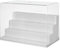 Baoblaze Lego Storage Box Mini Toys Collection Display Storage Cabinet Ladder Design Groove Design Doll Storage Cabinet for Study Room, White