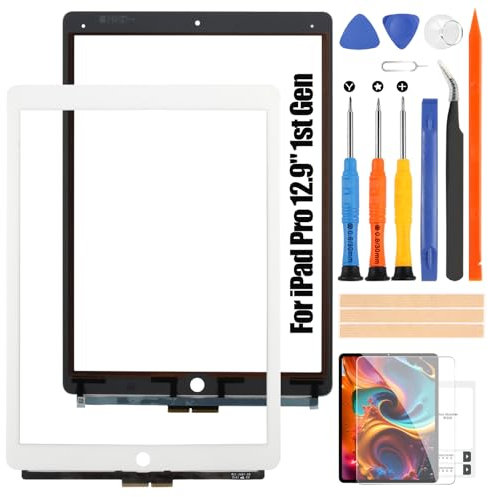 para iPad Pro 12.9 2015 1.ª Pantalla Táctil - para iPad Pro 12.9 1.ª Generación Digitalizador para iPad A1584 A1652 Pantalla de Kit (Blanco, sin LCD)