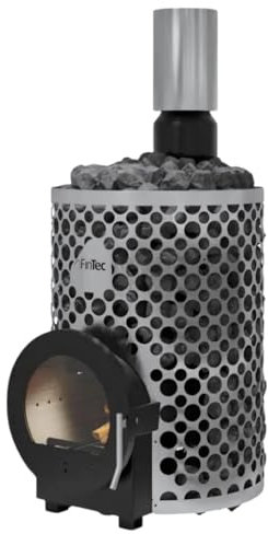 FinTec JONTE - Poêle à bois pour sauna - 21 kW - Volume des pierres : 260 kg - Puissance nominale : 16 kW - Dimensions compactes - Matériaux de qualité supérieure - Fabriqué en Allemagne