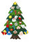 Weihnachtsbaum aus Filz für Kinder | Weihnachtsbäume aus Filz zum Aufhängen an der Wand | Montessor-i Weihnachtsbaum für Kleinkinder, Weihnachtsbaumschmuck aus Filz zum Aufhängen an der Wand