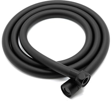 Vancoco Nero PVC Flessibile Doccia 1.5m Tubo, Della Doccia G1/2 Antitorsione Anticalcare