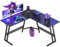 Devoko 120 x 120 cm Scrivania Gaming Angolare, Scrivania Angolare con Supporto per Monitor per Lo Studio, Il Gioco E Il Lavoro, Scrivania Gaming Ergonomica(Carbonio Nero)