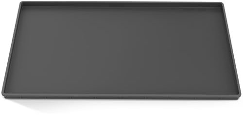 Inwee Unterlage Silikonmatte für Kaffeemaschinen, Anti-Rutsch Wasserdicht Silikonmatte für Kaffeevollautomat Barista Zubehör, kompatibel mit De'Longhi Magnifica, EQ.6 und LatteGo -47 x 29cm, Schwarz