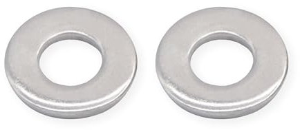 VictorsHome Arandelas M2, arandelas planas M2 x 6 mm, acero inoxidable A2 304 métricas lisas y redondas para reparación de metal, para tornillos, pernos, 50 unidades