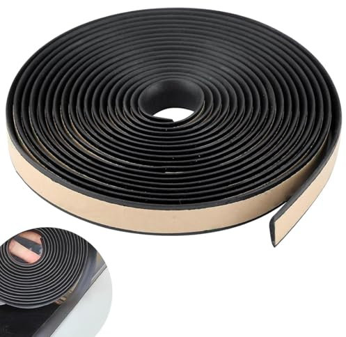 5M Car Rubber Sealing Strip Trim Cover Car Trim Edging Cover Self Adhesive Beading Trim Peel and Stick Tape for Car Front Rear Windshield Sliding Doors, Fit Most Doors Windows Windscreens (Black)