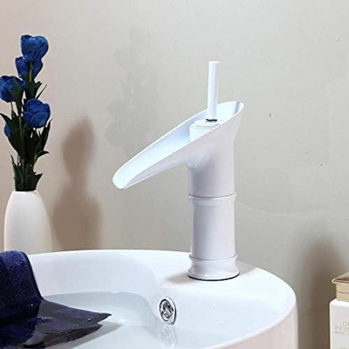 Grifos de cuenca de baño de vino blanco Diseño de vidrio de baño Baño cascada lavavajillas Fregadero de agua Muñilla de agua, grifo de la cuenca del recipiente.