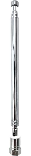 TELESTAR Original DAB+/UKW Teleskopantenne – Antenne zum Radioempfang | F-Anschluss, schraubbar, von 15,5 cm auf 77,5 cm ausziehbar