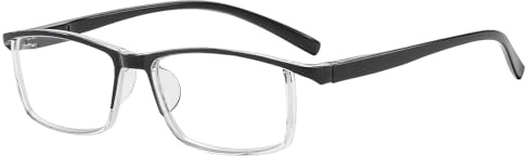 Suertree Myopia Brillen Leichte Kurzsichtigkeit Brille Mode Distanz Brille für Damen Herren Schwarz und Transparent