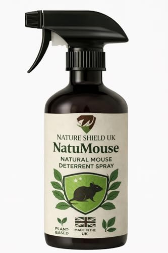 Nature Shield UK NatuMouse Natural Mouse Deterrent Spray, 250ml | Plant-Based Peppermint Formula, Safe for Families & Pets, Made in UK