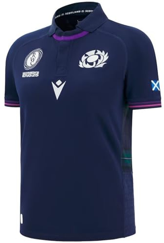 Macron Womens Scottish Rugby World Cup Home Shirt 2025 Short Navy 10