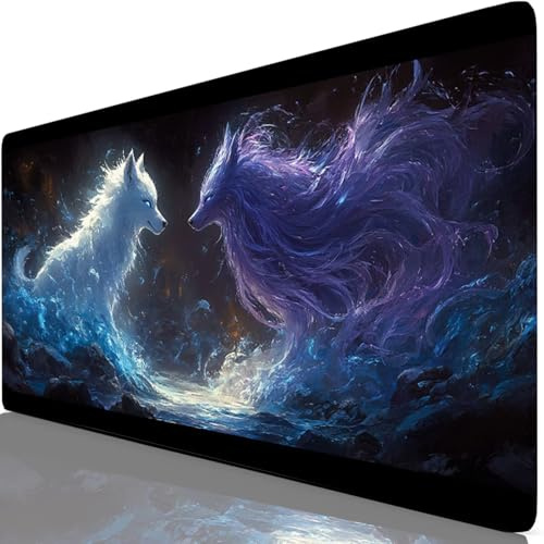Schwarz Gaming Mauspad XXL 700x300x3mm Schreibtischunterlage Groß Wasserdicht rutschfeste Niedlich Mousepad Verbessert Präzision und Geschwindigkeit, Mouse Pad Für Office, Tastatur und Maus Y8-984