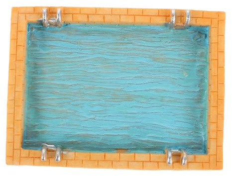 Toddmomy Miniatur-Schwimmbad für Puppenhäuser Mini-Haus-Pool Simulationsschwimmbad Winzige Tisch-Foto-Requisiten Feengarten-Accessoires