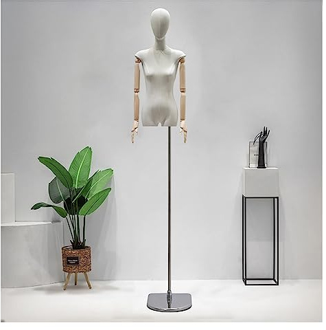 OUPAIAI Schneiderpuppe Damenbüste Weiblich Schneiderpuppen, Einstellbare Höhe 70-94 Zoll Schneiderbüste Kleiderpuppe Mit Abnehmbaren Armen Am Kopf, Schaufensterpuppe Für Bekleidung Display(B)
