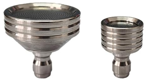 1/4 Schnellanschluss-Duschkopf, Edelstahl-Hochdruck-Wasserdüse für kraftvolle Reinigung, einfaches Anbringen und Entfernen, Schnelleinsatz-Design in Silber