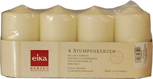 Stumpenkerzen 4er Set champagner 110x60 mm