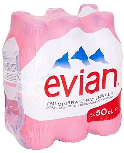 Evian Natural Still Mineral Water (6x500ml) - Pack of 2