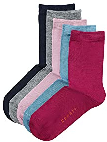 ESPRIT Unisex Kinder Solid Mix 5-Pack Socken Baumwolle atmungsaktiv