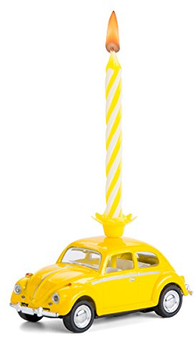 corpus delicti :: Kerze auf Rädern – kompatibel mit VW-Käfer – das Geburtstagsgeschenk für alle Oldtimer-Fans (gelb) (20.5K)