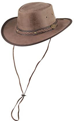 Scippis Henbury Traveller Lederhut Herrenhut Anglerhut (M (56-57 cm) - braun)