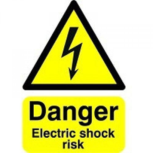 Safety Sign Danger Electric Shock Risk in PVC, 210mm x 148mm