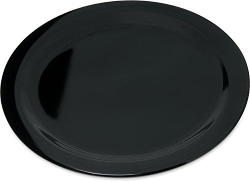 Carlisle 4350003 Dallas Ware Melamine Dinner Plate, 10.20 Dia. x 0.84 Height, Black (Case of 48)