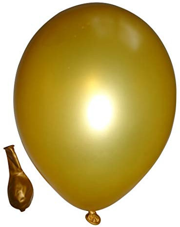 25 Luftballons metallic gold Qualitätsballons Ø ca. 27cm B85 (Standardgröße)