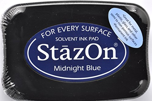 Imagine Crafts StazOn Solvent Ink Pad-Midnight Blue
