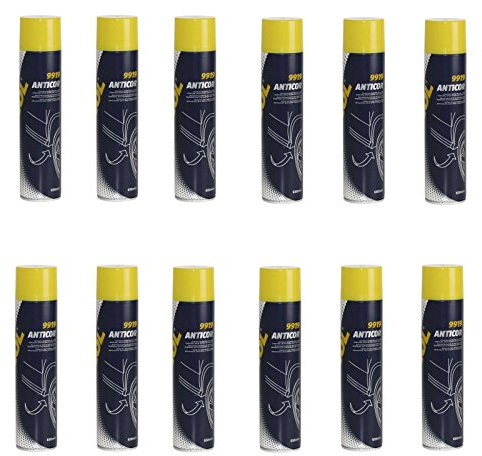MANNOL Anticor - Unterbodenschutz Spray,überlackierbar und schnelltrocknend, schwarz, 6 x 650ml