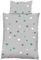 ka Baby Bettwäsche Sterne/Stars grau Baumwolle 100 x 135 cm & 40 x 60 cm mit Reißverschluss (Petrol)