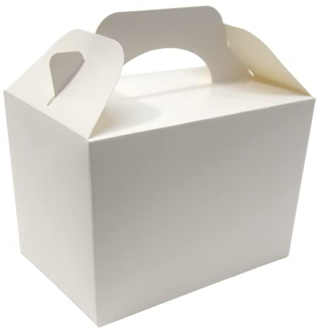 Lotus 50-Pack Kids’ Party Favor Boxes – Stylish White Treat Containers for Birthdays, Halloween & Fun Celebrations | Perfect for Loot Boxes and Party Favors | Elegant Option for Any Occasion (White)