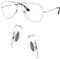 HiCycle2 nasenpads brille brillen nasenpads für ray ban Aviator RB3025 RB3539 RB3026 RB3447 RB4263 RB3548 RB3716 RB3816 RB3548N Sonnenbrillen Reparatur Kits brille nasenpads silikon 16MM Silber