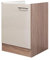 Flex-Well Spülenunterschrank Nepal - ohne Spülbecken - Unterschrank - 1-türig - Breite 50 cm - Creme glänzend/Eiche Sonoma