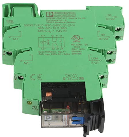 Phoenix Contact Relay block PLC-RSC- 24DC/21-21AU/MS Rated voltage: 24 V/DC Switching current (max.): 50