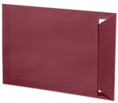 ARTOZ 50x DIN C4 Umschläge mit Haftklebung - ungefüttert 324 x 229 mm Weinrot (Rot) Briefumschläge ohne Fenster - Serie 1001