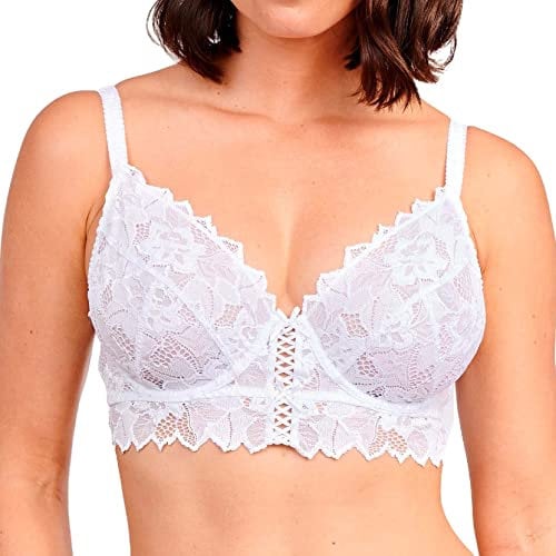 Sans Complexe Femme - Bustier Modèle Arum - Blanc - 95/110E - Bretelles Réglables - Avec Armatures - Soutien Gorge Emboîtant Soutien Gorge - Lingerie Femme