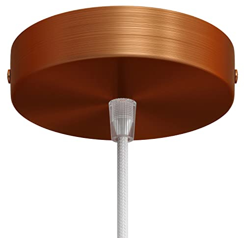 creative cables - Zylindrischer Lampenbaldachin Kit aus Metall - Konisch, Kupfer satiniert