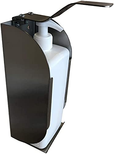 Densinfektionsspender Hygiene Desinfektion Spender komplett aus Edelstahl Inkl. Leere Nachfüllflasche 1000 ml für Desinfektionsmittel