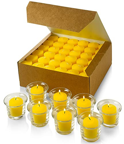 72 Votivkerzen Citronella - Sommerduftkerzen - für drinnen und draußen - 10 Stunden Brenndauer - Made in USA