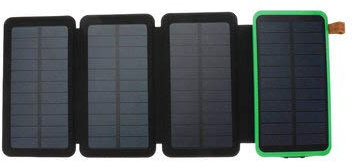 Forspero Chargeur Solaire De Panneau Solaire 20000Mah 7W 5V / 2A Chargeur De Panneau Solaire Pliable Double Usb Banque D'Alimentation Mobile Portable - vert