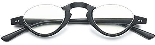 VEVESMUNDO Anti Blaulicht Lesebrille Damen Herren Modern Federscharnier Computerbrille Blaulichtfilter Lesehife Sehhilfe Brille mit sehstärke (Schwarz, 1.0)